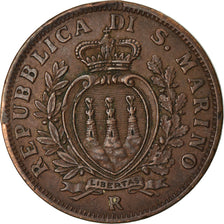 Münze, San Marino, 10 Centesimi, 1937, Rome, SS, Bronze, KM:13