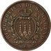 Munten, San Marino, 10 Centesimi, 1937, Rome, ZF, Bronze, KM:13