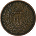 Coin, San Marino, 10 Centesimi, 1936, Rome, EF(40-45), Bronze, KM:13