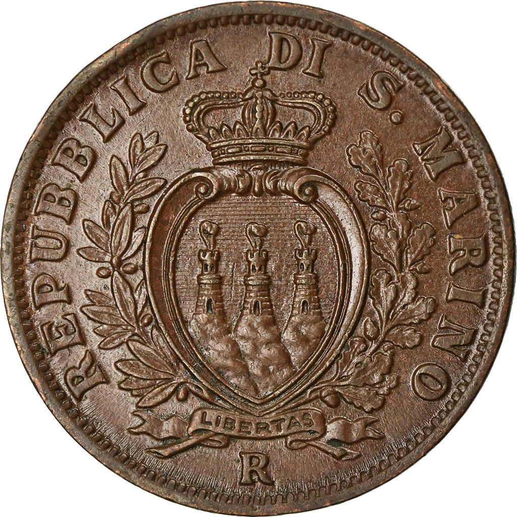 Monnaie, San Marino, 10 Centesimi, 1936, Rome, TTB, Bronze, KM:13