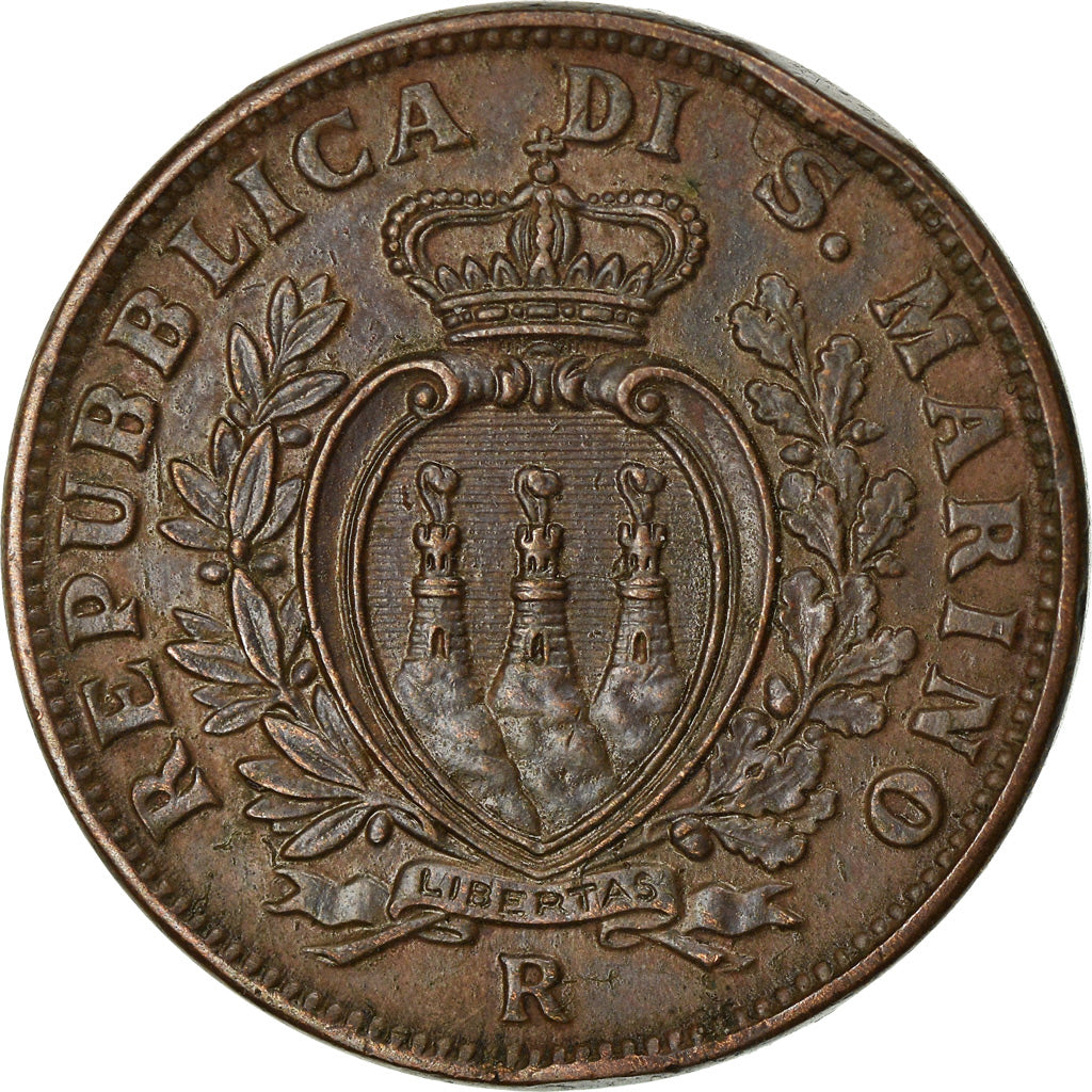 Moneta, San Marino, 10 Centesimi, 1938, Rome, BB, Bronzo, KM:13