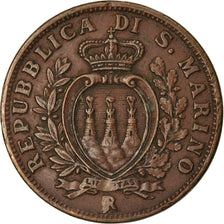 Coin, San Marino, 10 Centesimi, 1938, Rome, EF(40-45), Bronze, KM:13