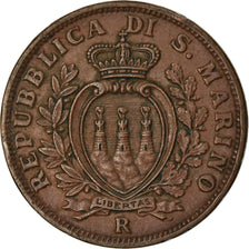 Coin, San Marino, 10 Centesimi, 1938, Rome, EF(40-45), Bronze, KM:13