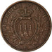 Monnaie, San Marino, 10 Centesimi, 1938, Rome, TTB, Bronze, KM:13