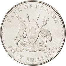 Coin, Uganda, 50 Shillings, 2007, Royal Canadian Mint, MS(63), Nickel plated