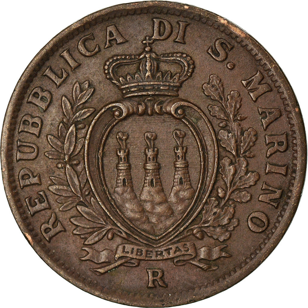 Moneta, San Marino, 5 Centesimi, 1935, Rome, BB, Bronzo, KM:12