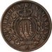Moneta, San Marino, 5 Centesimi, 1935, Rome, EF(40-45), Bronze, KM:12