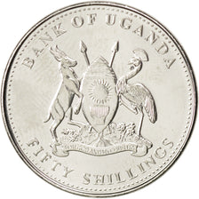UGANDA, 50 Shillings, 2007, Royal Canadian Mint, KM #66, MS(63), Nickel Plated..