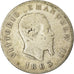 Moneda, Italia, Vittorio Emanuele II, Lira, 1863, Milan, BC, Plata, KM:5a.1