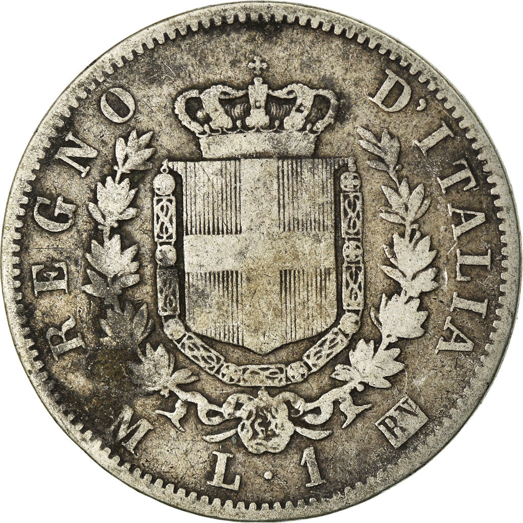 Coin, Italy, Vittorio Emanuele II, Lira, 1867, Milan, VF(30-35), Silver, KM:5a.1
