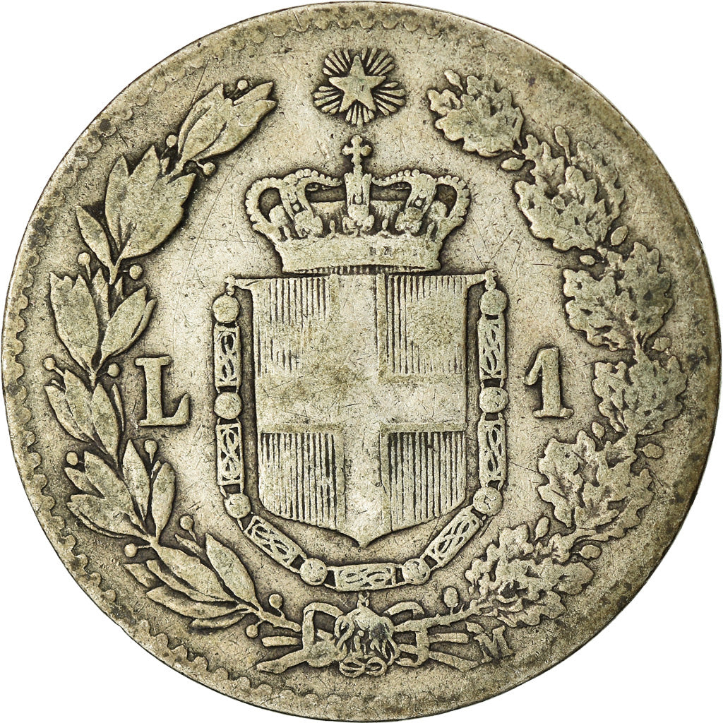 Monnaie, Italie, Umberto I, Lira, 1887, Milan, B+, Argent, KM:24.2