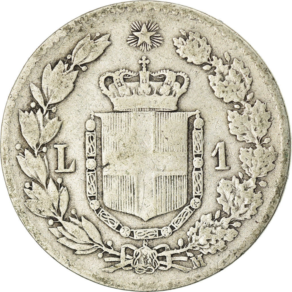 Moeda, Itália, Umberto I, Lira, 1887, Milan, F(12-15), Prata, KM:24.2