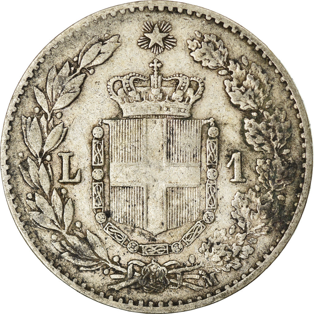 Munten, Italië, Umberto I, Lira, 1887, Milan, FR, Zilver, KM:24.2