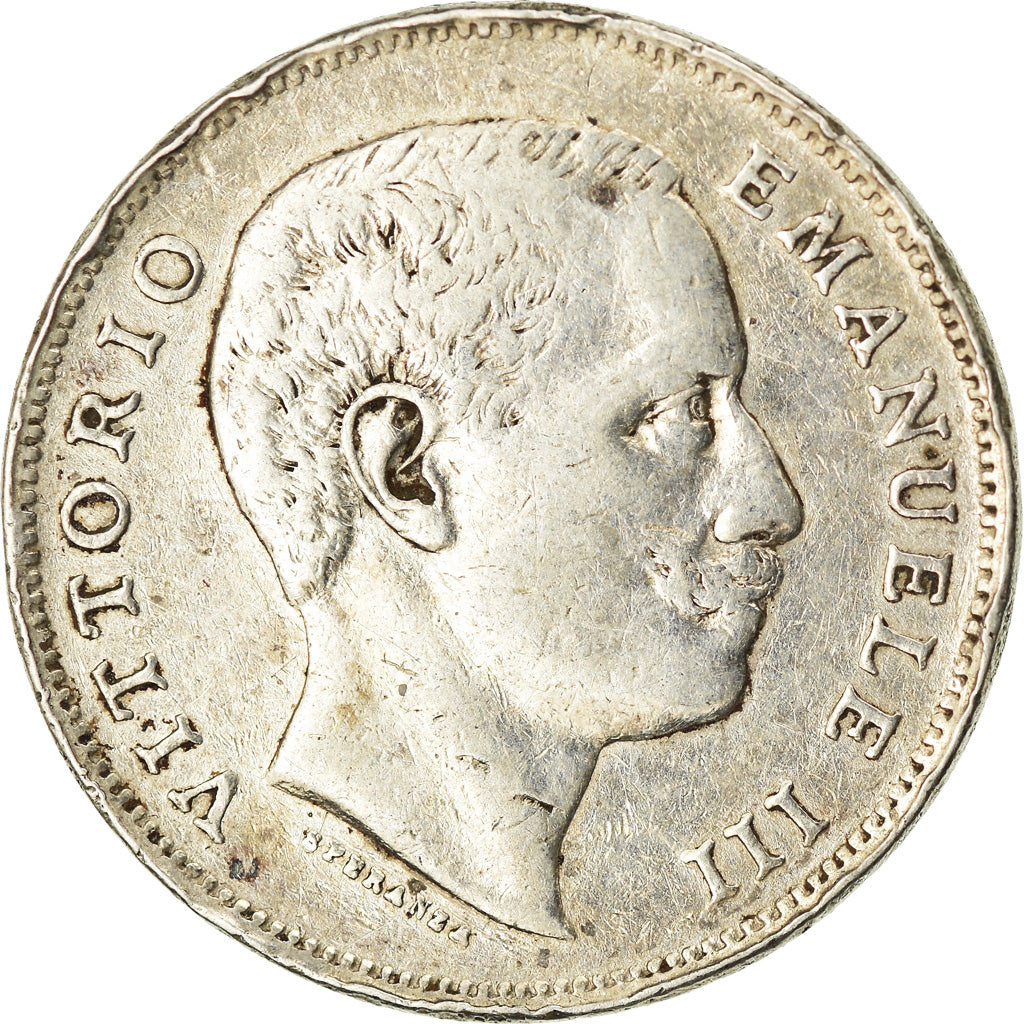 Münze, Italien, Vittorio Emanuele III, Lira, 1901, Rome, S, Silber, KM:32