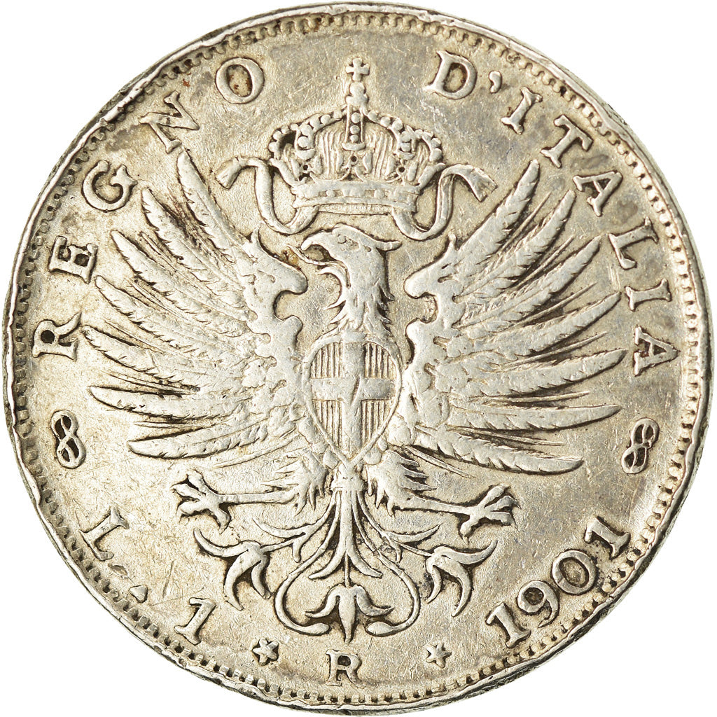 Münze, Italien, Vittorio Emanuele III, Lira, 1901, Rome, S, Silber, KM:32