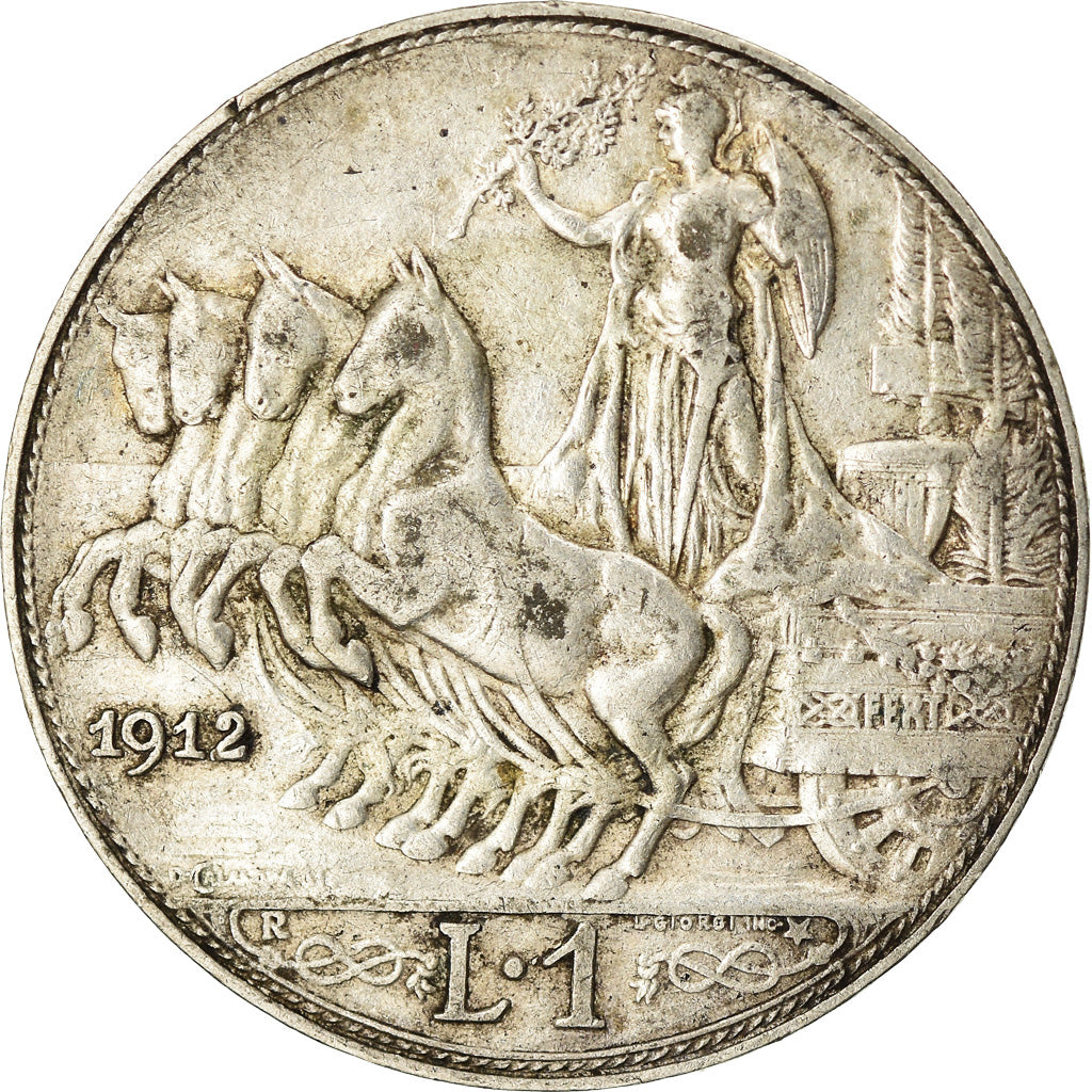 Monnaie, Italie, Vittorio Emanuele III, Lira, 1912, Rome, TTB, Argent, KM:45