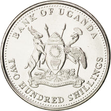 Coin, Uganda, 200 Shillings, 2008, MS(63), Copper-nickel, KM:68