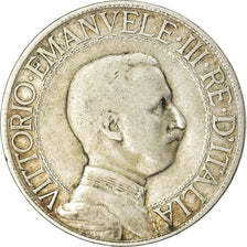 Moneta, Italia, Vittorio Emanuele III, 2 Lire, 1908, Rome, MB+, Argento, KM:46