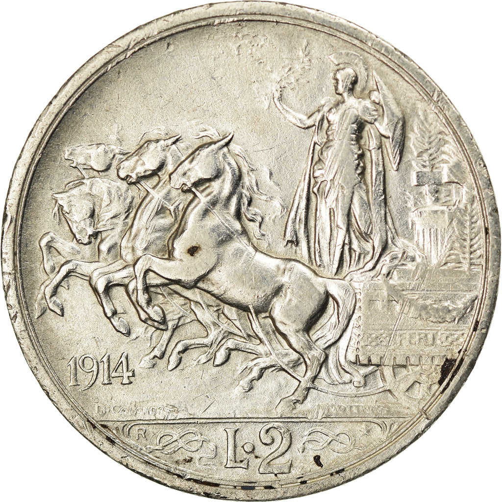 Monnaie, Italie, Vittorio Emanuele III, 2 Lire, 1914, Rome, TTB, Argent, KM:55