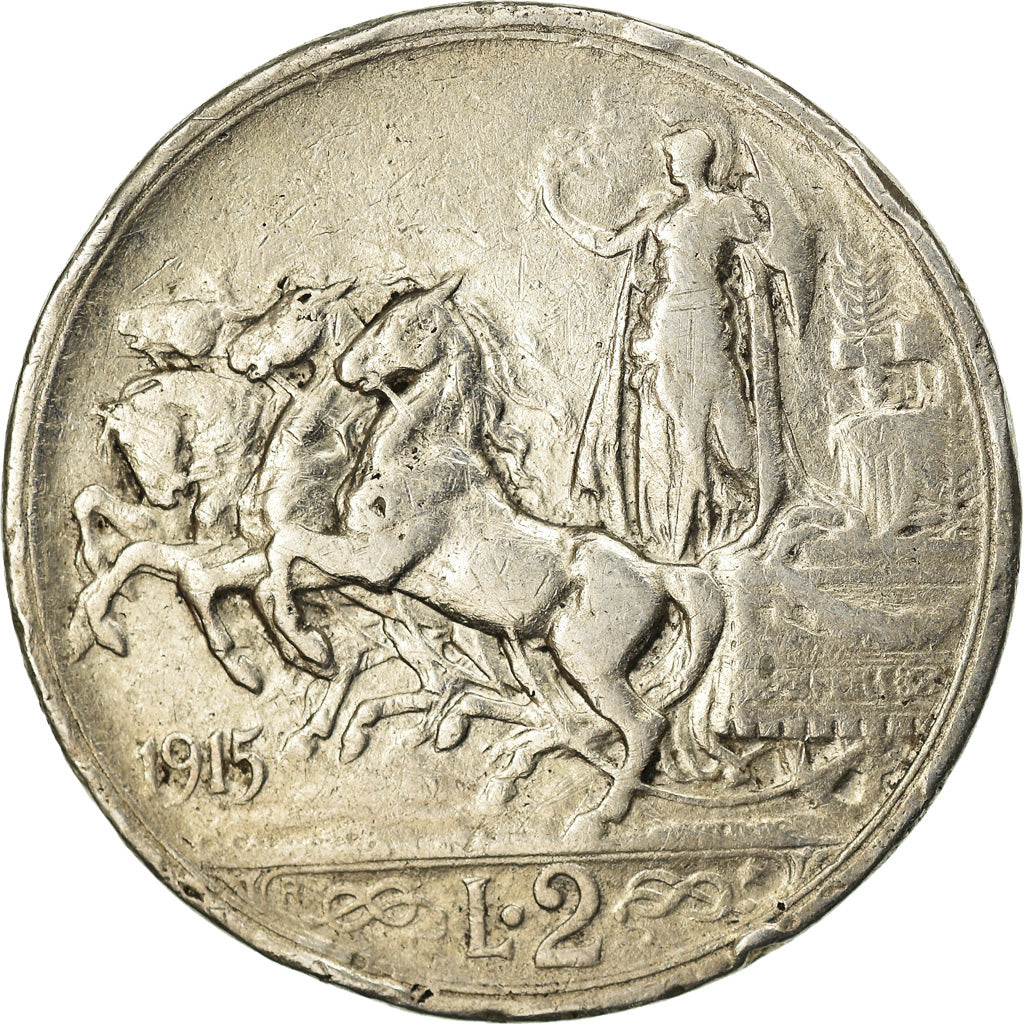 Monnaie, Italie, Vittorio Emanuele III, 2 Lire, 1915, Rome, TB, Argent, KM:55