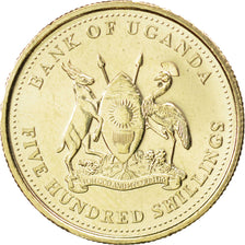 Coin, Uganda, 500 Shillings, 2008, MS(63), Nickel-brass, KM:69