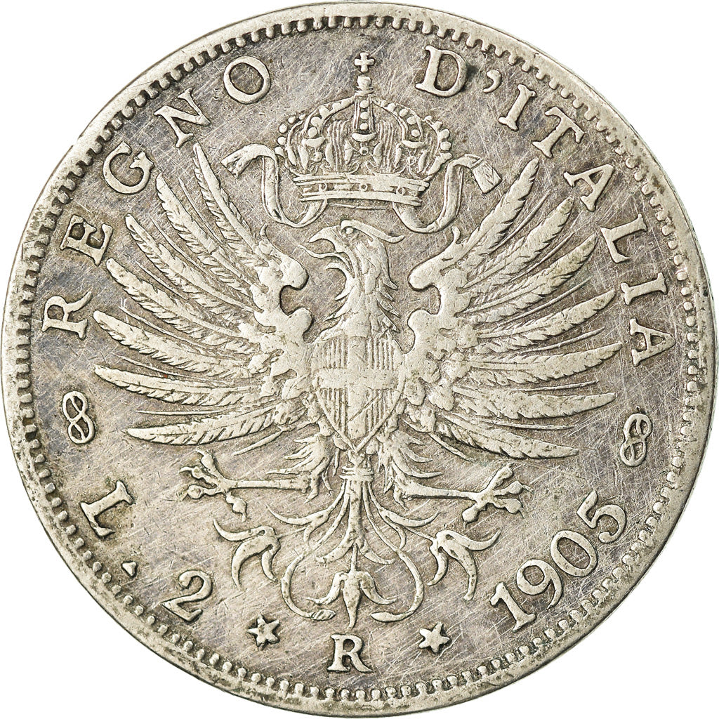 Monnaie, Italie, Vittorio Emanuele III, 2 Lire, 1905, Rome, TB+, Argent, KM:33