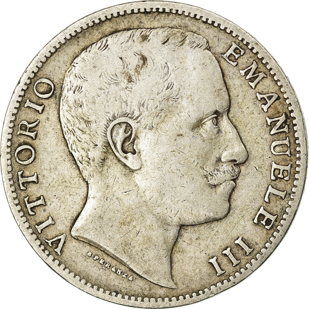 Monnaie, Italie, Vittorio Emanuele III, 2 Lire, 1907, Rome, TB+, Argent, KM:33