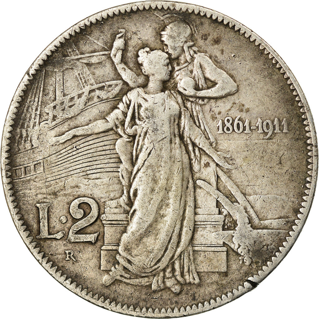 Münze, Italien, Vittorio Emanuele III, 2 Lire, 1911, Rome, S, Silber, KM:52