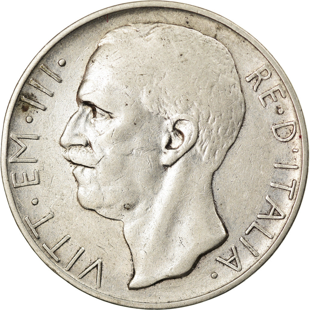 Münze, Italien, Vittorio Emanuele III, 10 Lire, 1927, Rome, S+, Silber, KM:68.1