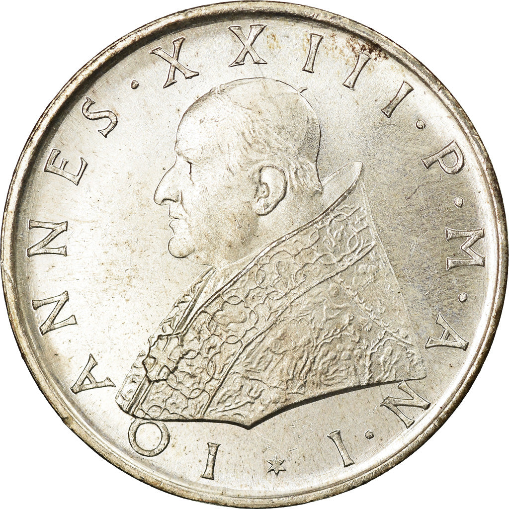 Münze, Vatikanstadt, John XXIII, 500 Lire, 1959, UNZ+, Silber, KM:65.1