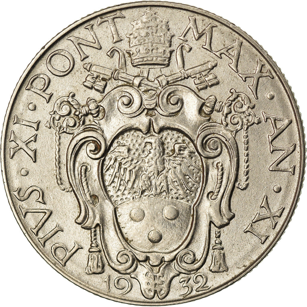 Monnaie, Cité du Vatican, Pius XI, 50 Centesimi, 1932, SUP, Nickel, KM:4