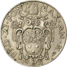 Moeda, CIDADE DO VATICANO, Pius XI, Lira, 1931, AU(50-53), Níquel, KM:5