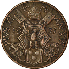Coin, VATICAN CITY, Pius XI, 10 Centesimi, 1937, EF(40-45), Bronze, KM:2