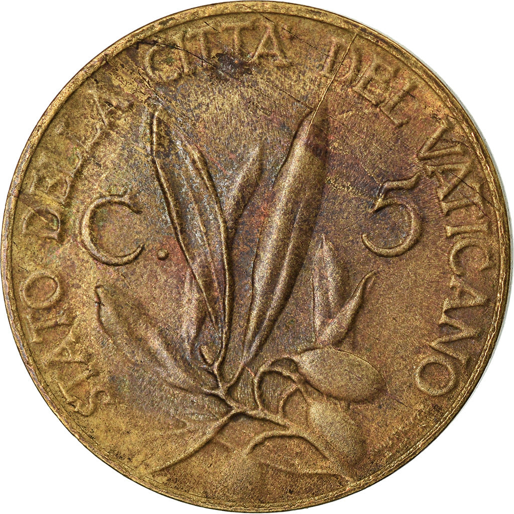 Moneta, CITTÀ DEL VATICANO, Pius XII, 5 Centesimi, 1940, Roma, MB+