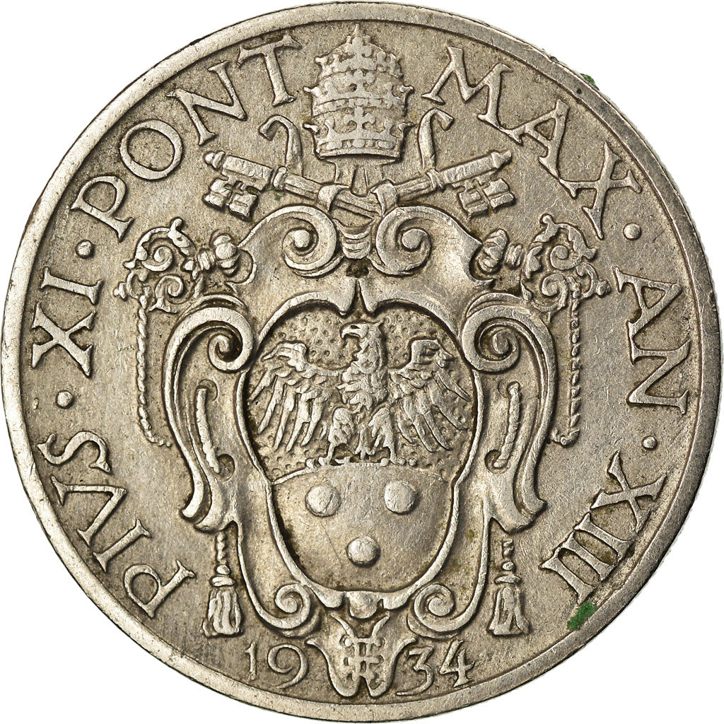 Monnaie, Cité du Vatican, Pius XI, 50 Centesimi, 1934, SUP, Nickel, KM:4