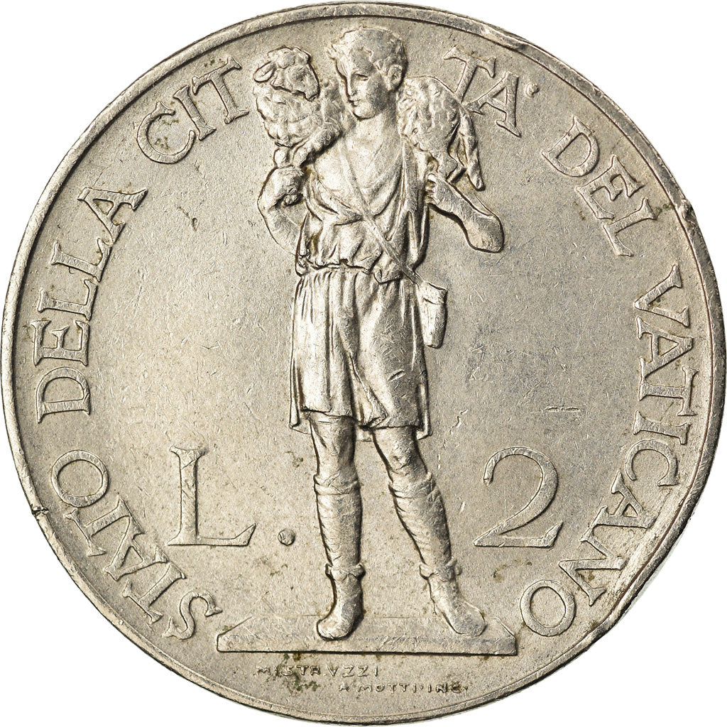 Moeda, CIDADE DO VATICANO, Pius XI, 2 Lire, 1934, EF(40-45), Níquel, KM:6