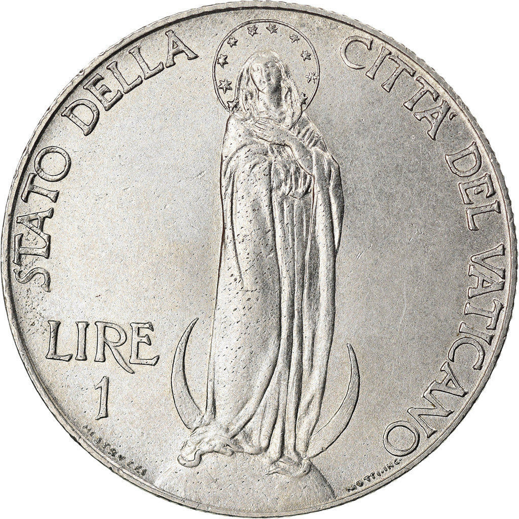 Moneda, CIUDAD DEL VATICANO, Pius XII, Lira, 1941, EBC, Acero inoxidable, KM:26a