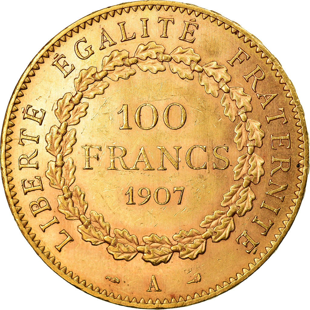 Monnaie, France, Génie, 100 Francs, 1907, Paris, SUP, Or, Gadoury:1137a, KM:858