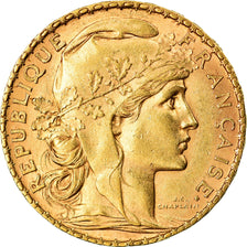 Moeda, França, Marianne, 20 Francs, 1903, Paris, AU(55-58), Dourado, KM:847