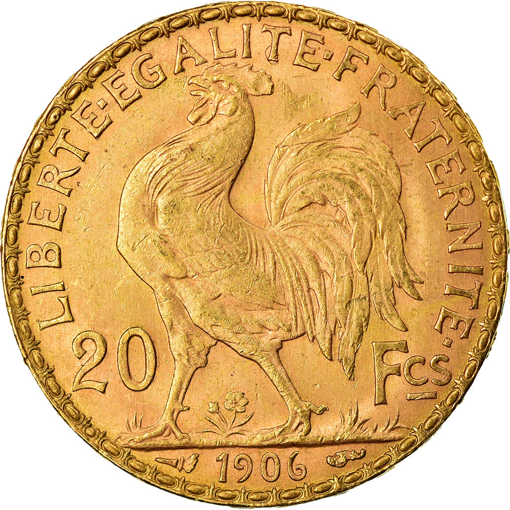 Coin, France, Marianne, 20 Francs, 1906, Paris, AU(50-53), Gold, KM:847