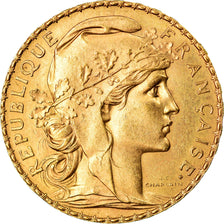 Coin, France, Marianne, 20 Francs, 1909, Paris, AU(55-58), Gold, KM:857