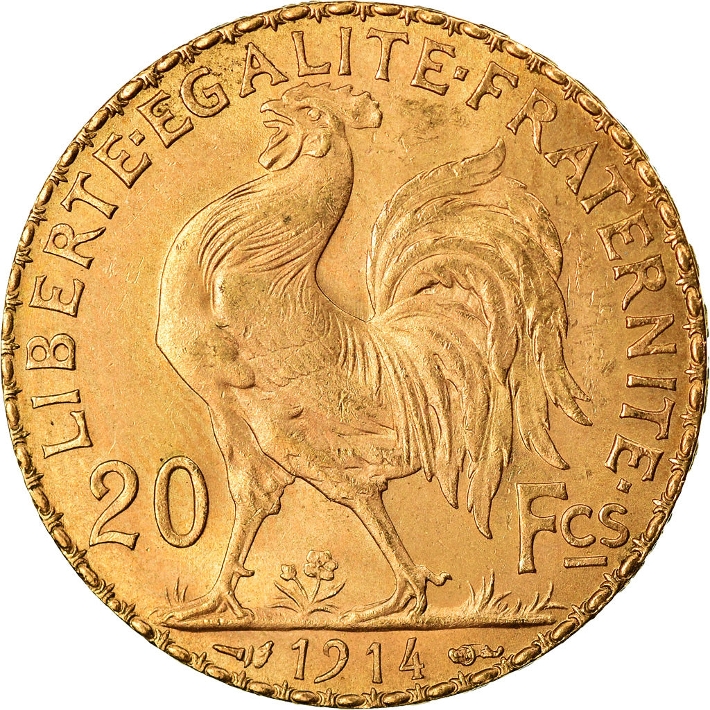Moneta, Francia, Marianne, 20 Francs, 1914, SPL, Oro, KM:857, Gadoury:1064a
