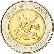 UGANDA, 1000 Shillings, 2012, KM #278, MS(63), Bi-Metallic, 10.20