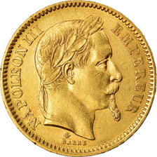 Moneta, Francia, Napoleon III, Napoléon III, 20 Francs, 1864, Paris, SPL-, Oro