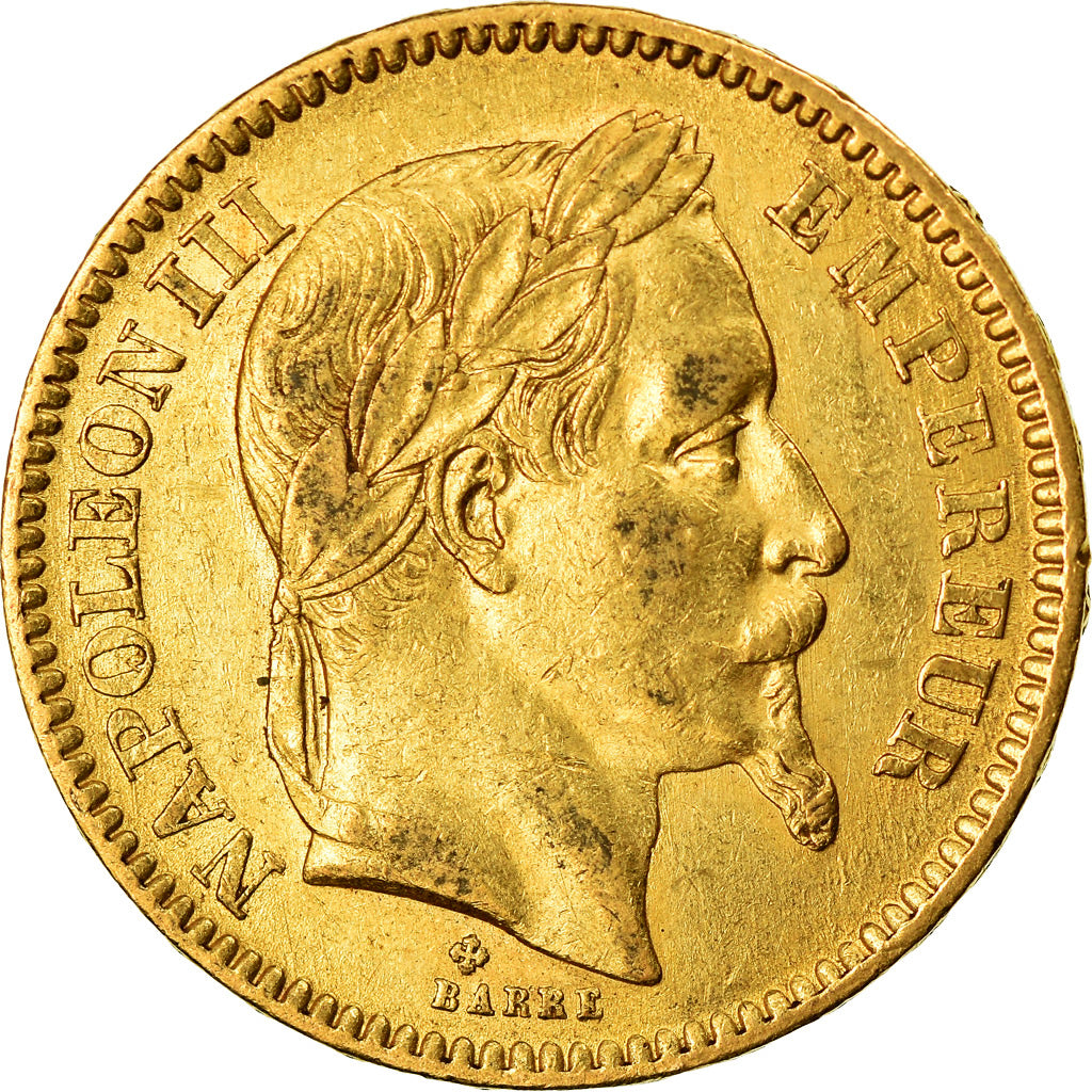 Moneta, Francja, Napoleon III, Napoléon III, 20 Francs, 1864, Strasbourg