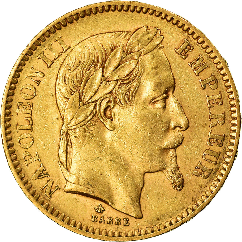 Moneda, Francia, Napoleon III, 20 Francs, 1866, Paris, EBC, Oro, KM:801.1