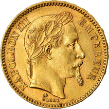 Moneta, Francja, Napoleon III, 20 Francs, 1866, Paris, AU(55-58), Złoto