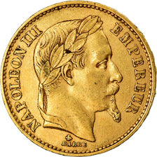 Moneta, Francia, Napoleon III, Napoléon III, 20 Francs, 1868, Paris, BB+, Oro