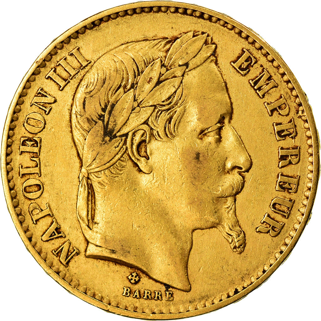 Coin, France, Napoleon III, Napoléon III, 20 Francs, 1868, Strasbourg