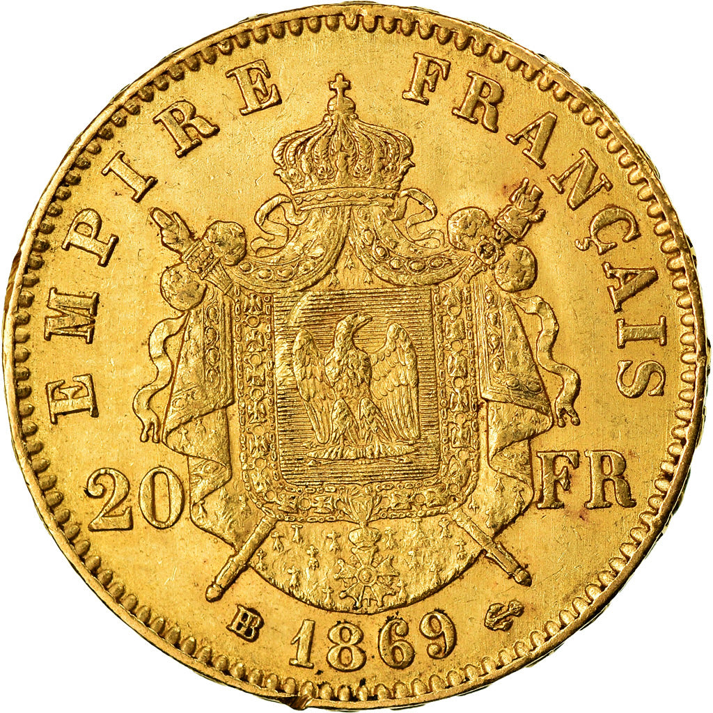 Münze, Frankreich, Napoleon III, Napoléon III, 20 Francs, 1869, Strasbourg